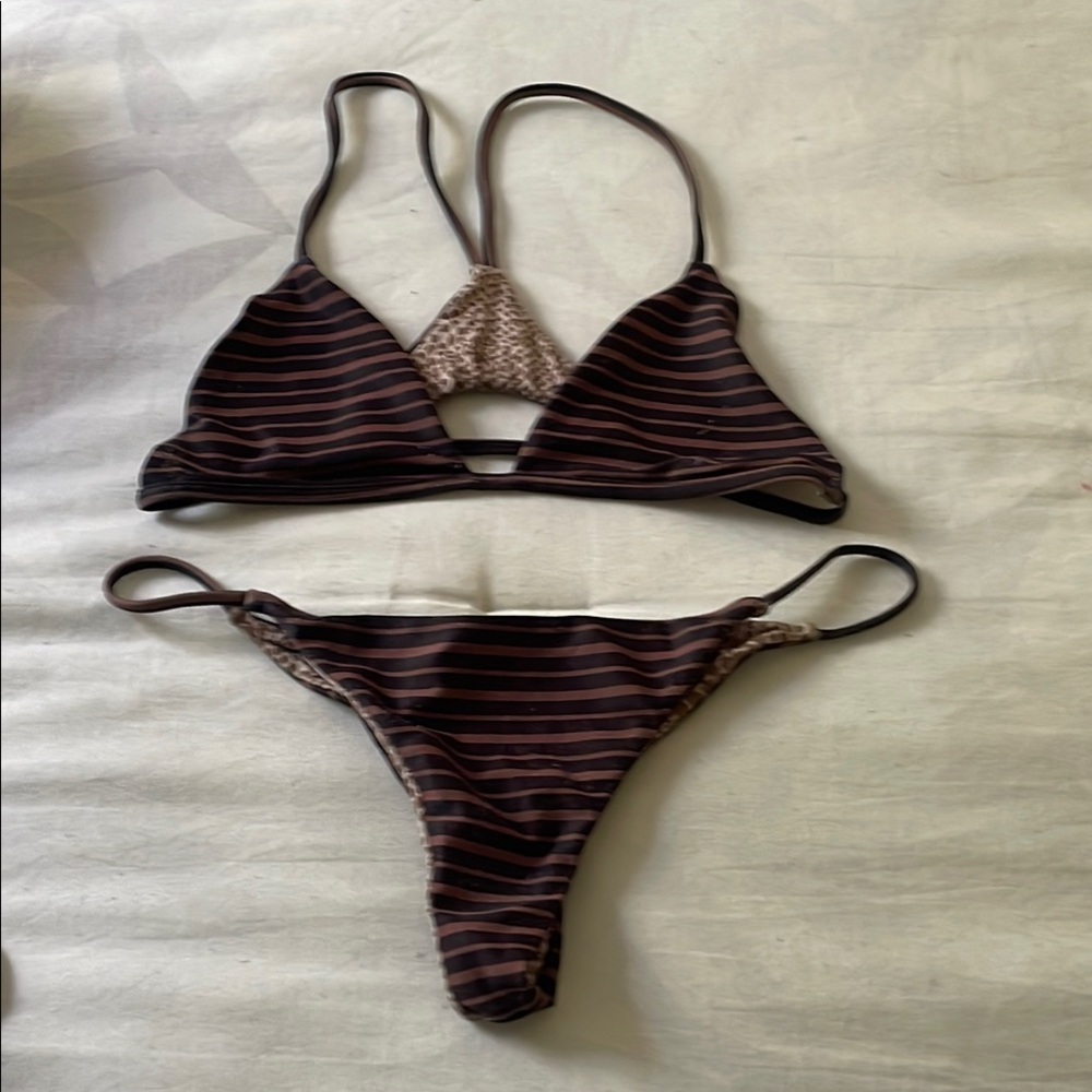 Acacia Swimwear Brown and Tan Bikini